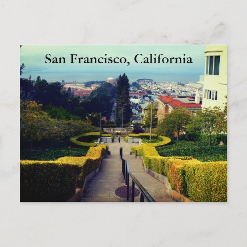 San Francisco Lyon Street Steps 2 Postcard