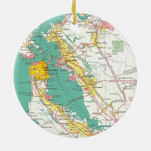 San Francisco Map Ornament
