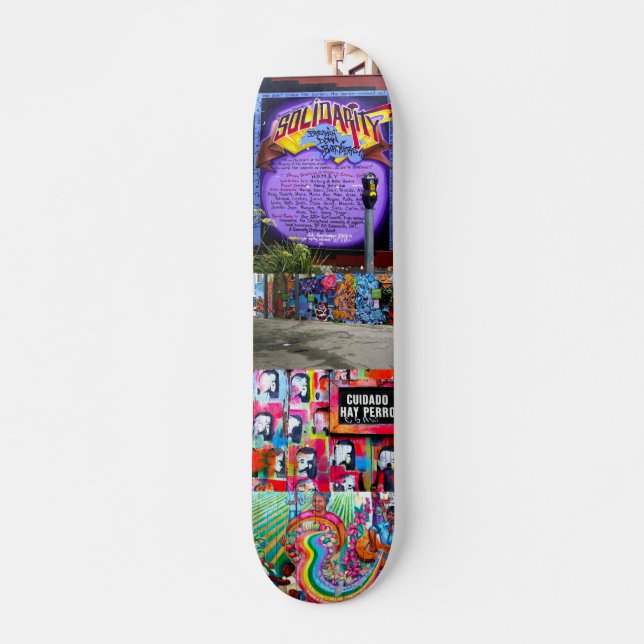 San Francisco Mission Street Art Skateboard (Front)