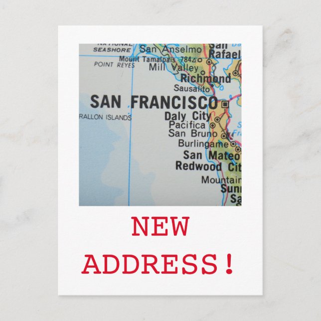 San Francisco New Address announcement (Front)