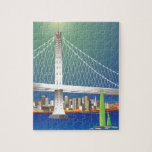 San Francisco New Oakland Bay Bridge Cityscape Jigsaw Puzzle<br><div class="desc">A tribute to the new eastern span of San Francisco’s Oakland Bay Bridge,  the beautiful cityscape and the legendary America’s Cup Regatta.</div>