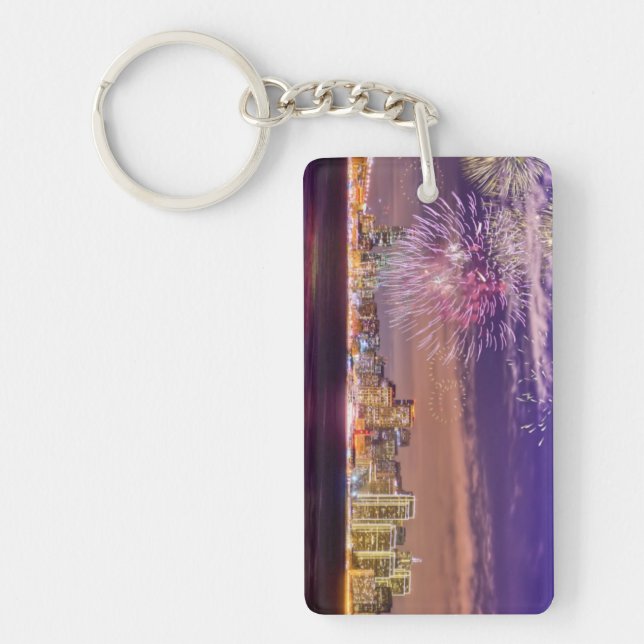 San Francisco New Year Fireworks Keychain (Front)