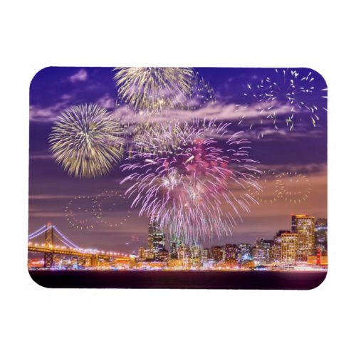 San Francisco New Year Fireworks Magnet