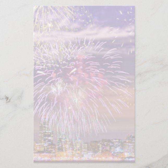 San Francisco New Year Fireworks Stationery (Front)