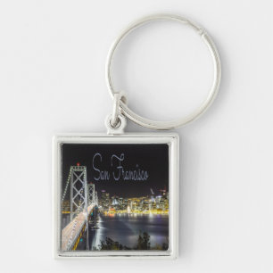 San Francisco Night Sky Line Golden Gate Bridge Keychain