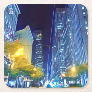 San Francisco Nightlife Market Paper Coaster