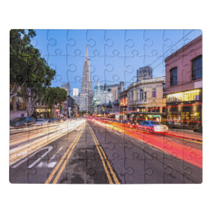 San Francisco North Beach Motion Blur Traffic Jigsaw Puzzle