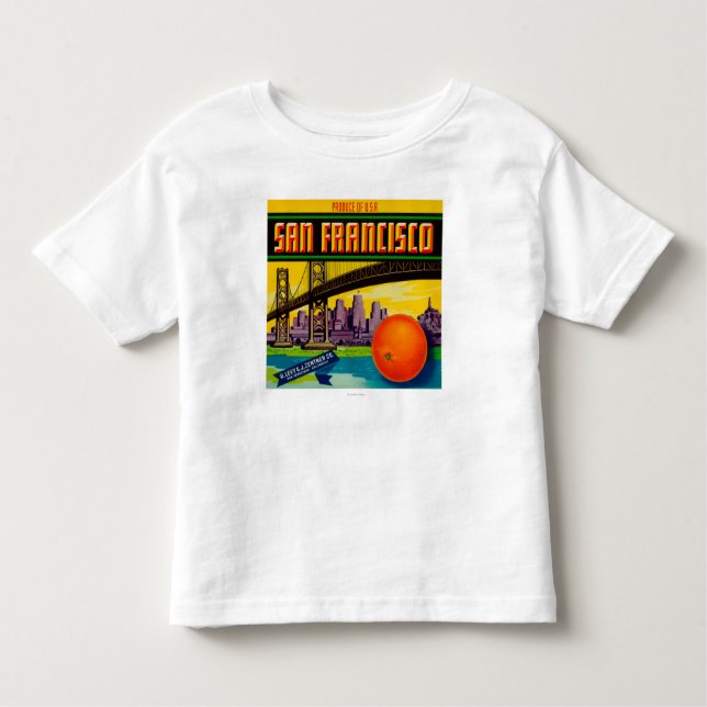 San Francisco Orange Label Toddler T-shirt (Front)