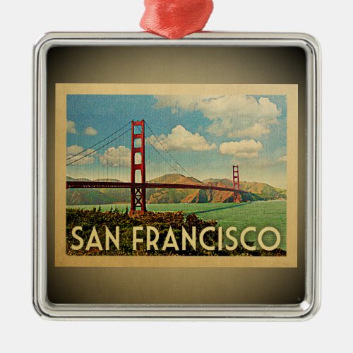 San Francisco Ornament Golden Gate Bridge Vintage