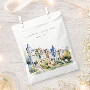 San Francisco Painted Ladies Landscape Wedding Favor Bag