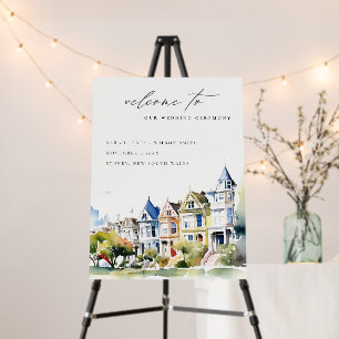 San Francisco Painted Ladies Landscape Wedding Foam Board