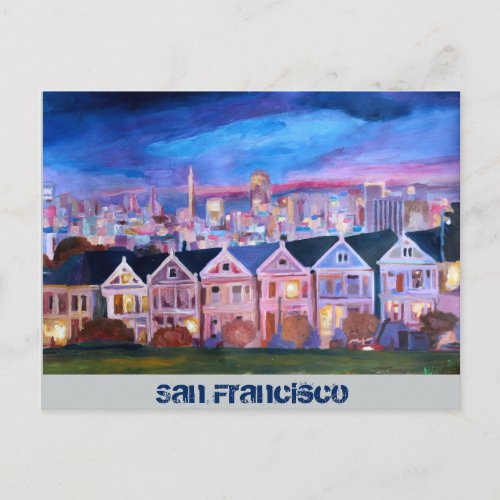 San Francisco  Painted ladies Postcard