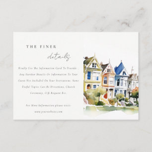 San Francisco Painted Ladies Wedding Details Enclosure Card
