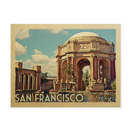 San Francisco Palace California Vintage Travel Postcard