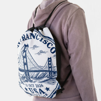 San Francisco passport drawstring bag
