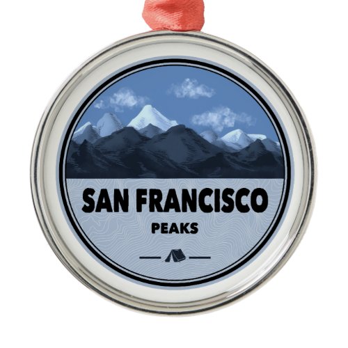 San Francisco Peaks Arizona Camping Metal Ornament
