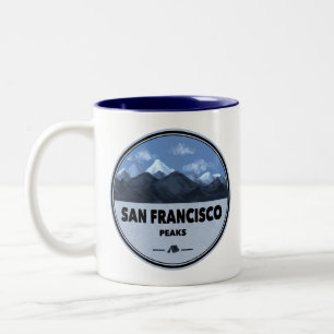 San Francisco Peaks Arizona Camping Two-Tone Coffee Mug