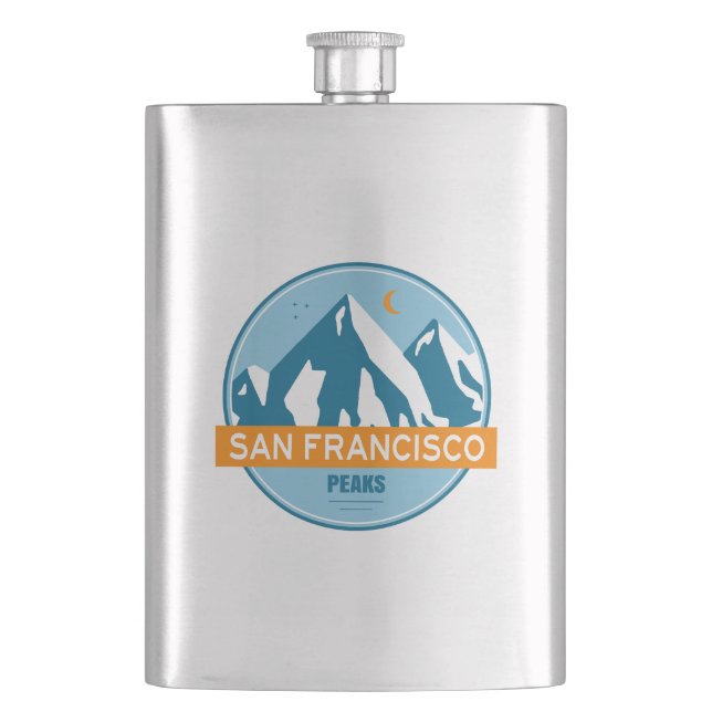 San Francisco Peaks Arizona Stars Moon Flask (Front)