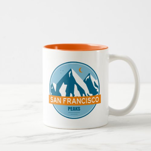 San Francisco Peaks Arizona Stars Moon Two_Tone Coffee Mug