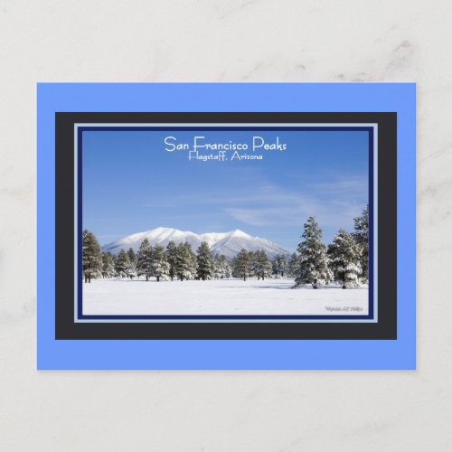 San Francisco Peaks Flagstaff Arizona  In Snow Postcard