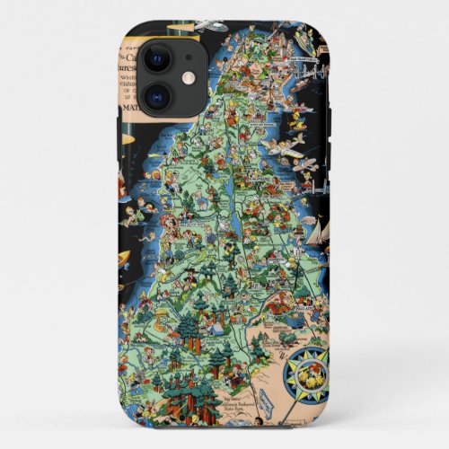 San Francisco Peninsula Funny Map iPhone 11 Case