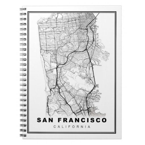 San Francisco Peninsula Map Notebook
