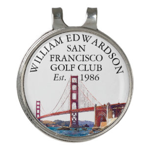 San Francisco Personalized Golf Club Name Hat Clip