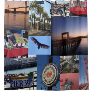San Francisco Photo Collage Shower Curtain