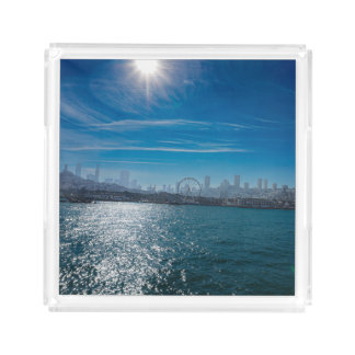 San Francisco Pier 39 Waterfront Photograph Acrylic Tray