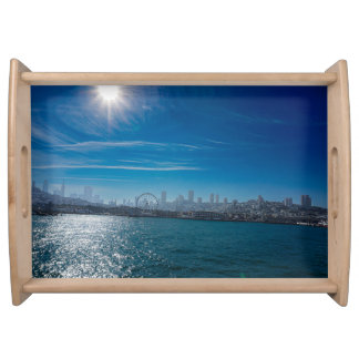 San Francisco Pier 39 Waterfront Photograph Serving Tray