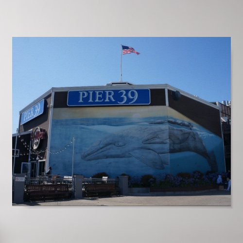 San Francisco Pier 39 Whale Mural Poster