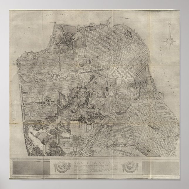 San Francisco plan Atlas Map Poster (Front)