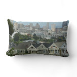San Francisco Postcard Row City Scene Photography Lumbar Pillow