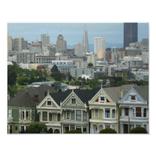 San Francisco Postcard Row City Scene Photography Photo Print