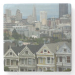 San Francisco Postcard Row City Scene Photography Stone Coaster