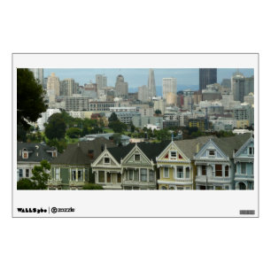 San Francisco Postcard Row City Scene Photography Wall Sticker