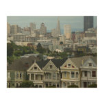 San Francisco Postcard Row City Scene Photography Wood Wall Art
