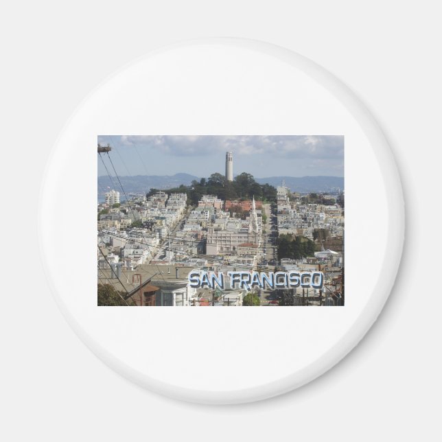 San Francisco Postcard Style Magnet (Front)