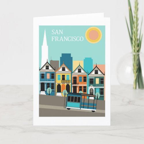 San Francisco Pretty Art Thank You Card