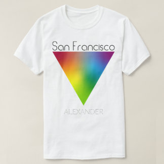 San Francisco Rainbow Triangle Gay LGBT Pride Name T-Shirt