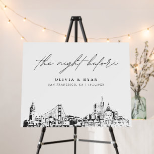 San Francisco Rehearsal Dinner Night Before Sign