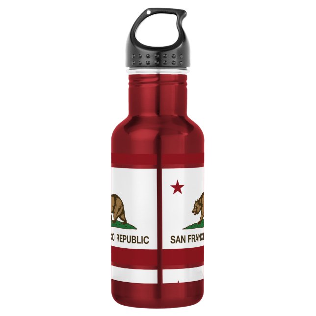 San Francisco Republic Flag Stainless Steel Water Bottle (Front)