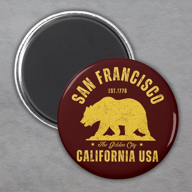 San Francisco Retro California Travel Magnet (Creator Uploaded)