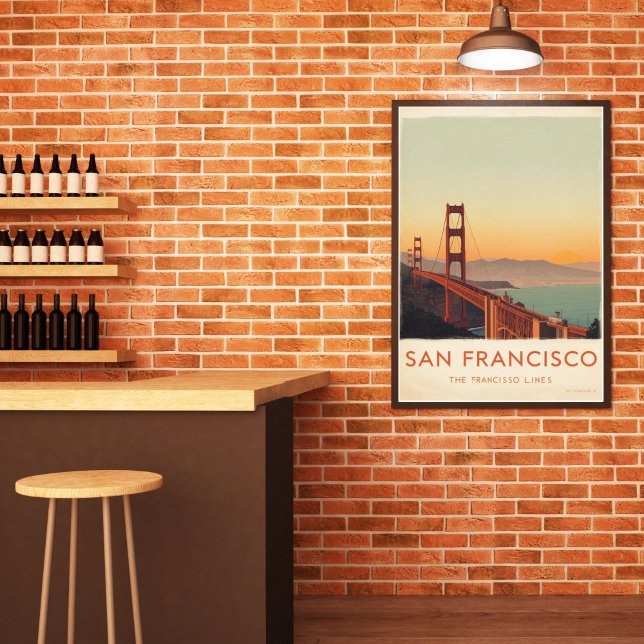 San Francisco Retro Golden Gate Bridge  Poster (Creator Uploaded)
