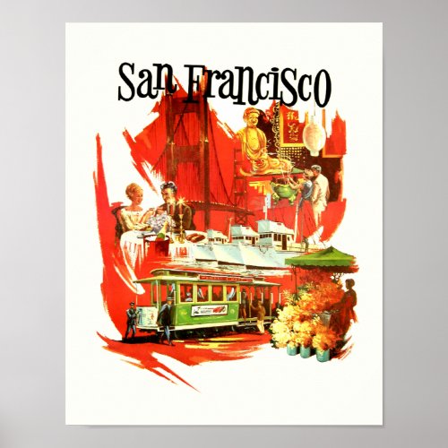 San Francisco Retro Travel Poster