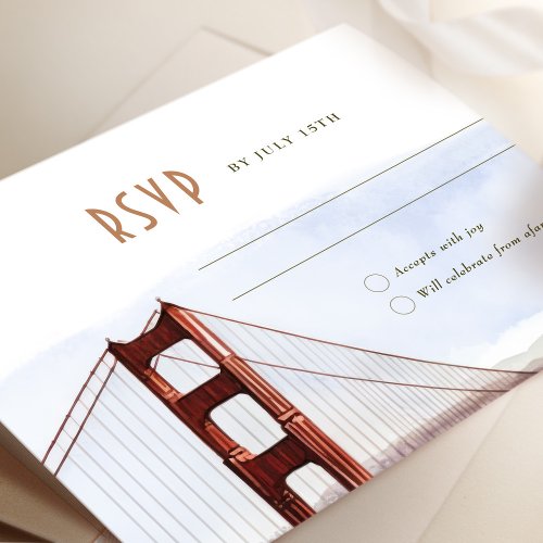San Francisco RSVP Wedding Insert Destination Invitation