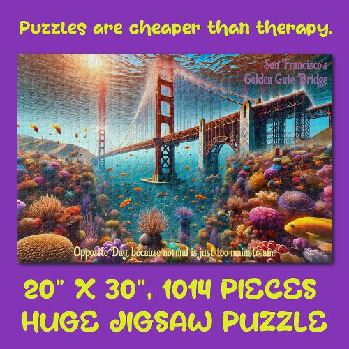San Franciscos Golden Gate Bridge Underwater Jigsaw Puzzle