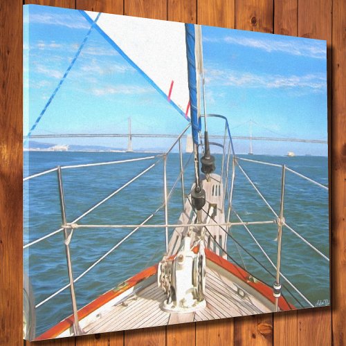 San Francisco Sailing 0869 Art Canvas Print