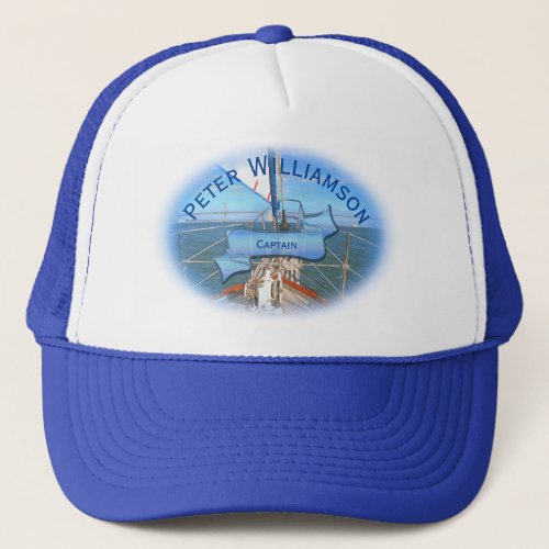 San Francisco Sailing 0869 Captains Trucker Hat
