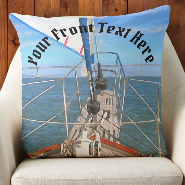 San Francisco Sailing 0869 Throw Pillow (Creator Uploaded)